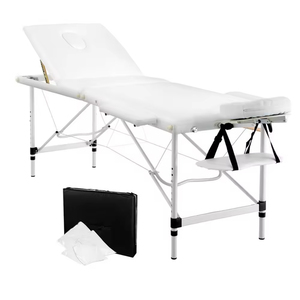 Nouvelle table de massage populaire en cuir et aluminium à 3 plis, réglable en hauteur, pour salon de beauté, spa facial, table de massage <span class=keywords><strong>Glory</strong></span> Hole - Product Image 3