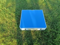 Tables pliantes d'extérieur portables légères en alliage d'aluminium pour camping, pique-nique, salle de sport, cuisine, pieds carrés, hauteur réglable, faciles à utiliser