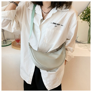 Unisex New Trendy PU Crossbody <b>Bag</b> Lightweight Mini Zipper Closure Underarm Single <b>Strap</b> - Product Image 4