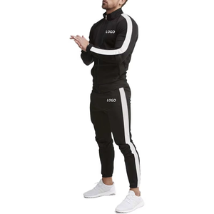 Conjunto Deportivo Casual de Otoño de 2 Piezas Personalizado, Sudadera con Bloques de Color para Hombre, Conjunto Deportivo para Hombre de Talla Grande - Product Image 1
