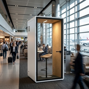 Cabine Acoustique Moderne pour Réunions de <span class=keywords><strong>Bureau</strong></span>, Cabine Téléphonique Insonorisée, Studio Mobile, Boîte de Silence avec Ventilation et Prise de Courant - Product Image 3