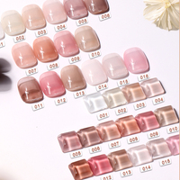 HS Nail Art Nouvelle Série Estivale 16 Couleurs Nude Translucide Vernis Gel UV Non Toxique Effet Gelée avec Logo Personnalisé en Usine