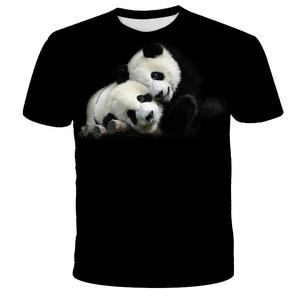 Camiseta con estampado de panda en 3D para hombre, con detalles que brillan en la oscuridad, tela transpirable de secado rápido y un ajuste holgado para un estilo inigualable - Product Image 1