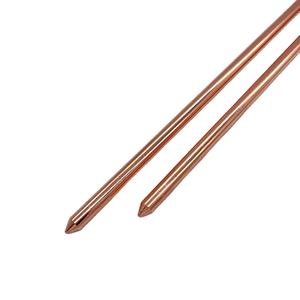 공장 직접 공급 고전도성 휴대용 고체 순수 구리 접지 막대 구리 코팅 강철 접지 막대 - Product Image 2
