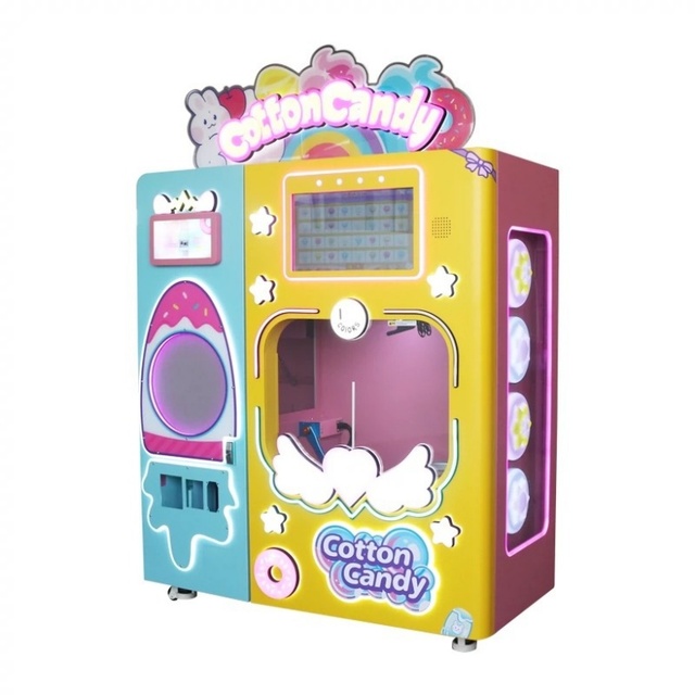Automatic Commercial Candy Floss Cotton Candy Vending Machine Sweet Sugar Cotton Candy Machine for Sale