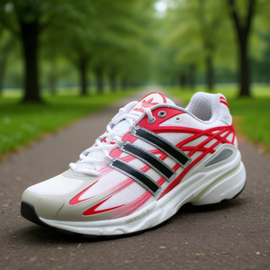 Adidas Adistar Cushion Chaussures de course pour hommes Blanc Noir Rouge vif Tige en mesh Semelle intermédiaire en EVA Semelle extérieure en caoutchouc Vêtements de sport d'été - Product Image 2