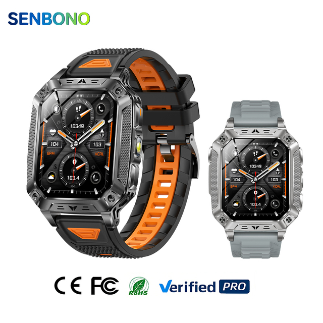 SENBONO AK86 Men's Smartwatch 2.01inch Large Battery 1400mAh Wireless Calling Multiple Sports Modes IP68 Fitness Smartwatch