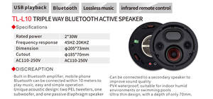 Altavoces Tianlai L10, Altavoces Bluetooth para el Hogar, Sistema de Audio, Altavoz para Fiestas, Altavoz Bluetooth Impermeable para Ducha - Product Image 6