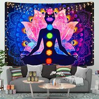 Tapisserie murale en polyester motif crâne et squelette d'Halloween, légère et facile à accrocher, décoration murale, vente en gros
