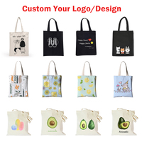 Sac fourre-tout en toile de coton personnalisé avec logo imprimé par sublimation, réutilisable, pour les courses, promotionnel, uni, avec poignée