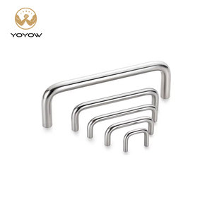 U Shape SUS304 Stainless Steel Contemporary Cabinet Pull Brushed Silver Drawer Handle Kitchen Bathroom Bedroom <b>Wardrobe</b> Cupboard - Product Image 3