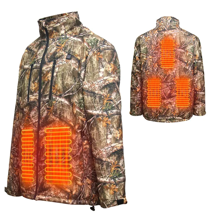 Vendita all'ingrosso e al dettaglio eccellente produttore che vende giacca impermeabile riscaldata a batteria abbigliamento da caccia per riscaldamento da uomo