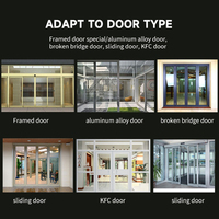 Cerradura Inteligente para Puerta con Huella Dactilar y WIFI de Último Diseño, Perfil de Aluminio Grado C, Acrílico CNC Negro, Puerta Corredera de Vidrio para Exteriores, Aplicación Tuya