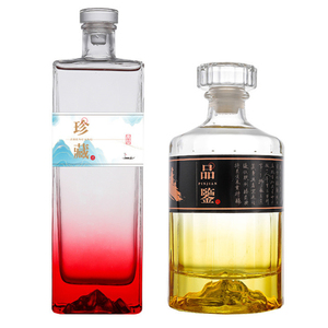 Wholesale Empty Whiskey Brandy Gin <strong>Vodka</strong> 500ml Wine Glass 750ml Bottles - Product Image 4