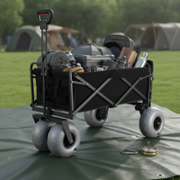 Chariot pliable électrique Top One, capacité de charge de 240 L, 70 kg, 16,8 V, 4000 mAh, chariot de plage motorisé avec roues de 9 pouces pour le camping, le jardin et les courses