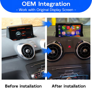 Module d'interface décodeur sans fil <span class=keywords><strong>Apple</strong></span> <span class=keywords><strong>CarPlay</strong></span> et Android personnalisé en gros A1 <span class=keywords><strong>Q3</strong></span> MMI 2G 3G pour <span class=keywords><strong>Audi</strong></span> A1Q3 2013 - 2018 - Product Image 2