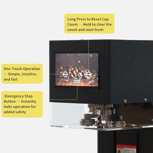 Nueva Máquina Selladora Inteligente de Alta Velocidad 3S con Pantalla Táctil Sin Rotación para Latas de Café, Refrescos, Aluminio y Plástico - Product Image 5