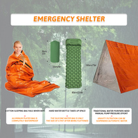 Kit de survie professionnel en plein air pour 2-3 personnes, équipement d'urgence pour 72 heures, randonnée, sac à dos de voyage, sac de couchage en PVC de 30L, tente