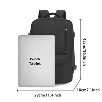 Nouveau sac à dos pour ordinateur portable unisexe tendance de marque, multi-compartiments, séparation sec/humide, bretelles incurvées, polyester Oxford