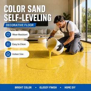 Peinture époxy liquide auto-nivelante effet marbre brillant pour sols, application au truelle, revêtement pour sous-sols et garages, vente en gros usine, OEM - Product Image 4