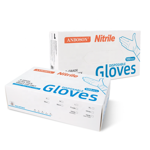 Anboson guantes esterilizados guanti में डि nitrile pacco 50 paio misura एक्स्ट्रा लार्ज nitrile gants nitrile पाउडर नि: शुल्क एम आकार - Product Image 1