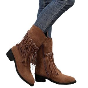 <span class=keywords><strong>Stivaletti</strong></span> da Donna con <span class=keywords><strong>Tacco</strong></span> a Blocco Retrò di Alta Qualità, Design Elegante, Lacci, Comodi in Microfibra - Product Image 5