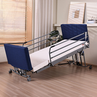 Demenz-Pflegebett Ultra-Niedriges Holz-Pflegebett für Senioren Medizinisches Krankenhausbett für Ältere Kurzzeit-Behandlungsbett