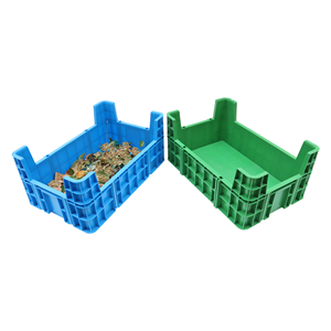 Baki Ternak Serangga Plastik Tumpuk Ukuran Kustom QS 600x400x190mm PP Hitam untuk Budidaya Larva Lalat Tentara Hitam (BSF) - Product Image 3