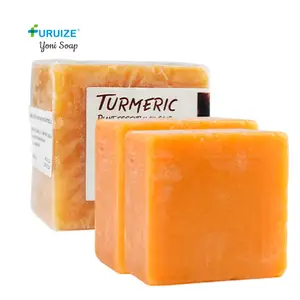 2024 New Furuize Anti Handmade Turmeric Bath Bar Face Whitening Lighten Dark Spots Organic Turmeric Soap