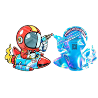 Sacs Mylar Holographiques Anti-Odeur Nouveaux Produits 3.5g 7g 28g avec Boîte, Sacs Découpés en Forme de Game Boy avec Fenêtre, Ensemble d'Emballage en Boîte