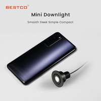 Mini focos LED COB redondos RA90 3W con luz de enfoque integrada antideslumbrante para decoración del hogar Cuerpo de lámpara de aluminio de lujo
