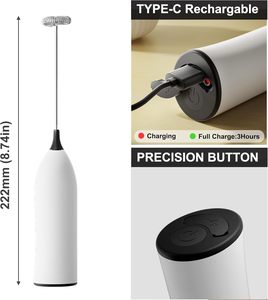 Mousseur à lait électrique portable USB rechargeable avec LOGO personnalisé - Product Image 5