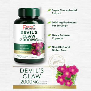 Suplemento Herbal de Alta Calidad de Garra de Diablo, 2000 mg, 200 Cápsulas, Apoya la Salud Inmunológica para Adultos - Product Image 4