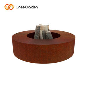 Calentador de patio de acero Corten para hoguera de cobre rústico elegante para calefacción al aire libre Uso de leña para noches frescas - Product Image 5