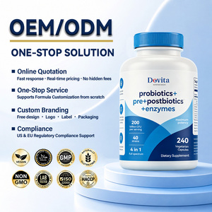 Cápsulas de Probióticos OEM de 12 Cepas y 50 Mil Millones de UFC con Prebióticos para la Salud Digestiva e Inmunológica Intestinal, Sin GMO, Veganas, Venta al Por Mayor - Product Image 1