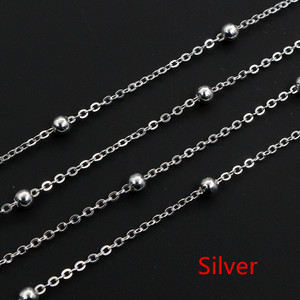 5 mét/lô <span class=keywords><strong>3.5mm</strong></span> Bóng dây chuyền đồng vàng bạc màu handmade Vòng Cổ Vòng tay tự làm đồ trang sức làm phát hiện phụ kiện - Product Image 4