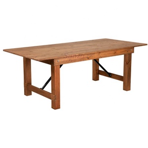 طاولة مزرعة خشبية قابلة للطي بتصميم فرنسي عتيق للترويج - Product Image 3