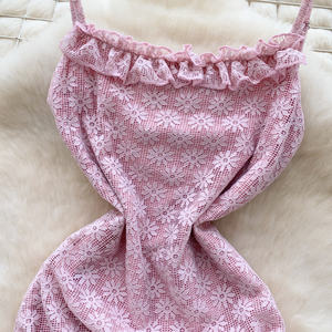 Robe en dentelle à bretelles douces féminine amincissante Pure Want to Package Hip Skirt Spring Holiday Halter Dress - Product Image 4