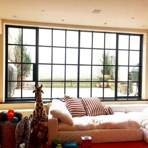 Finestra a Battente in Vetro Temperato con Design ad Arco Esterno in <span class=keywords><strong>Ferro</strong></span> e Acciaio - Product Image 2