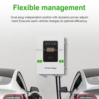 Chargeur rapide pour véhicules électriques DC mural commercial OCPP 1.6 à double pistolet CCS2 40 kW 60 kW
