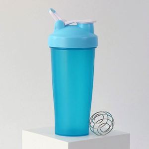 Custom Logo BPA Free Plastic 20oz Protein <b>Shaker</b> <b>Bottle</b> with Mixing Spring for Fitness Event Giveaways - Product Image 3