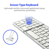 Mini Teclado Bluetooth Plegable y Flexible de Bolsillo, Teclado Inalámbrico Plegable para TV, para Galaxy S8 Ultra