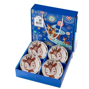 Juego de regalo de vajilla de cuenco de porcelana azul y blanca de varios estilos y diseños