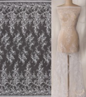 Tissu en dentelle française de haute qualité, motif floral, matière luxueuse pour vêtements