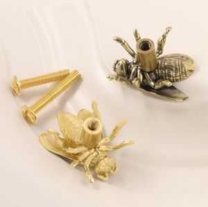 Retro Crafts Bee Messing Tür knauf Kleider schrank Schrank Türgriff Insekten Metall haken - Product Image 4