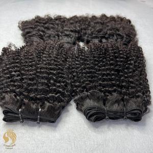 Kinky Curly 100% Vietnamese Natural Human Hair Top Raw Hair Unprocessed Raw Kinky Curly Bundles Hair Extensions - Product Image 1
