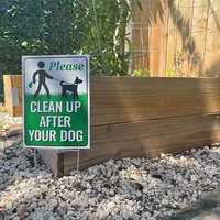 Panneau publicitaire double face durable imprimé UV personnalisé Panneau de cour étanche à pieu en H Panneau d'affichage sans caca et pipi