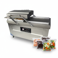 Machine d'emballage sous vide commerciale à double chambre 500PD, scelleuse alimentaire en acier 304 pour usage en restauration