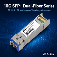 Transceptor de Fibra Óptica ZTRS de Grado Industrial, 10Gbps SFP+ 1550nm SM 40km 10G Dúplex LC, Módulo Enchufable en Caliente para Estación Base 5G