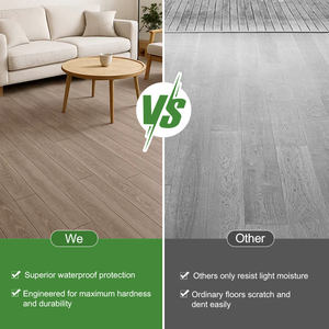 JXZ Factory Direct High Gloss Hickory <b>Engineered</b> Waterproof Wood <b>Flooring</b> with Free Sample for Hallway Easy Maintain - Product Image 5